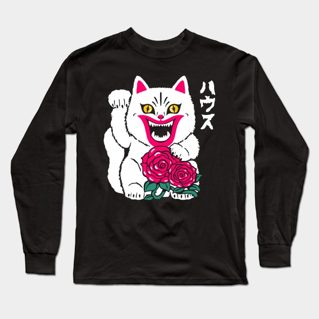 Lucky Hausu Long Sleeve T-Shirt by demonigote